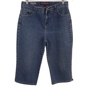 Gloria Vanderbilt Amanda Capri Jeans Womens 12 Blue Medium Wash High Rise Denim